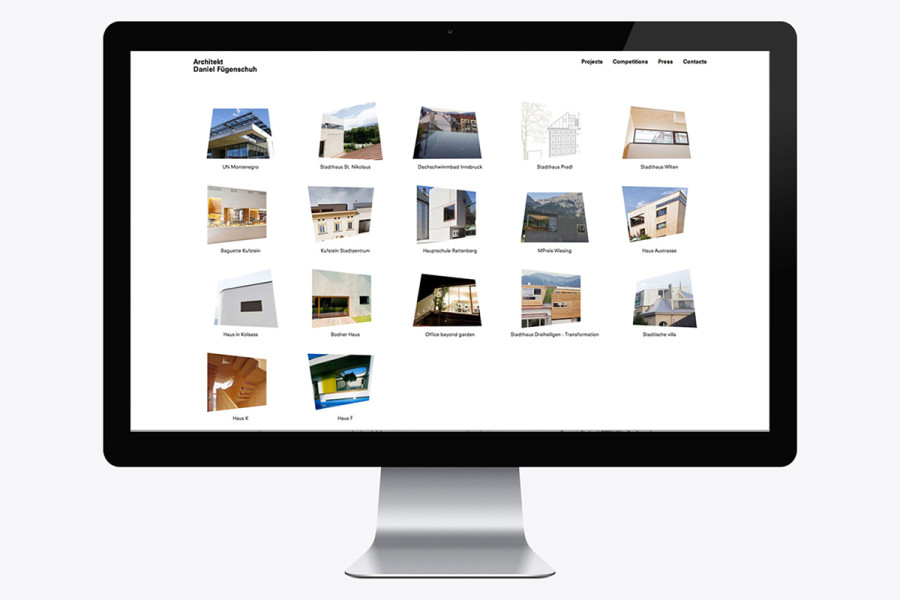 Daniel Fügenschuh architect web site.