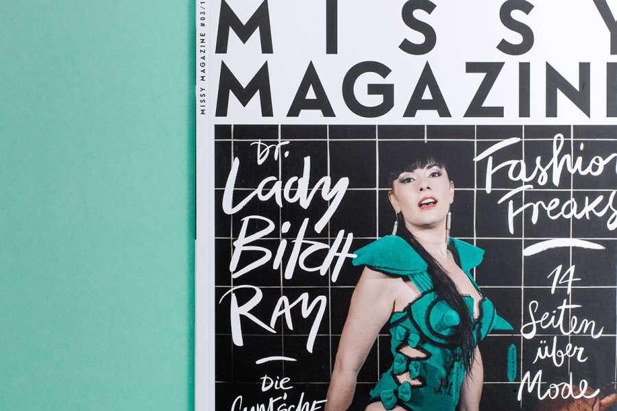 Missy magazine, hand painted typographic illustration.